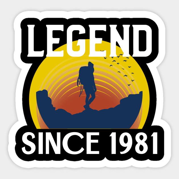 Legend since 1981 Sticker by INNATE APPAREL